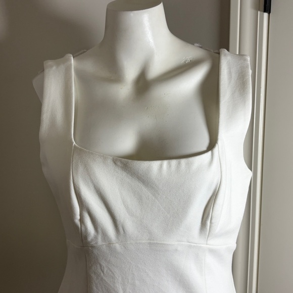 ELLIATT Rays Dress White Bow Square Neck Sleeveless Back Zip Party Date Sz L - Picture 5 of 14
